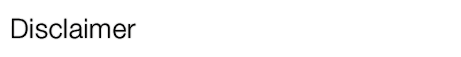 Disclaimer