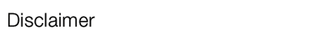 Disclaimer